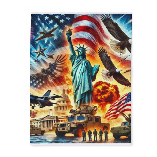 " MERICA " Fleece Blanket